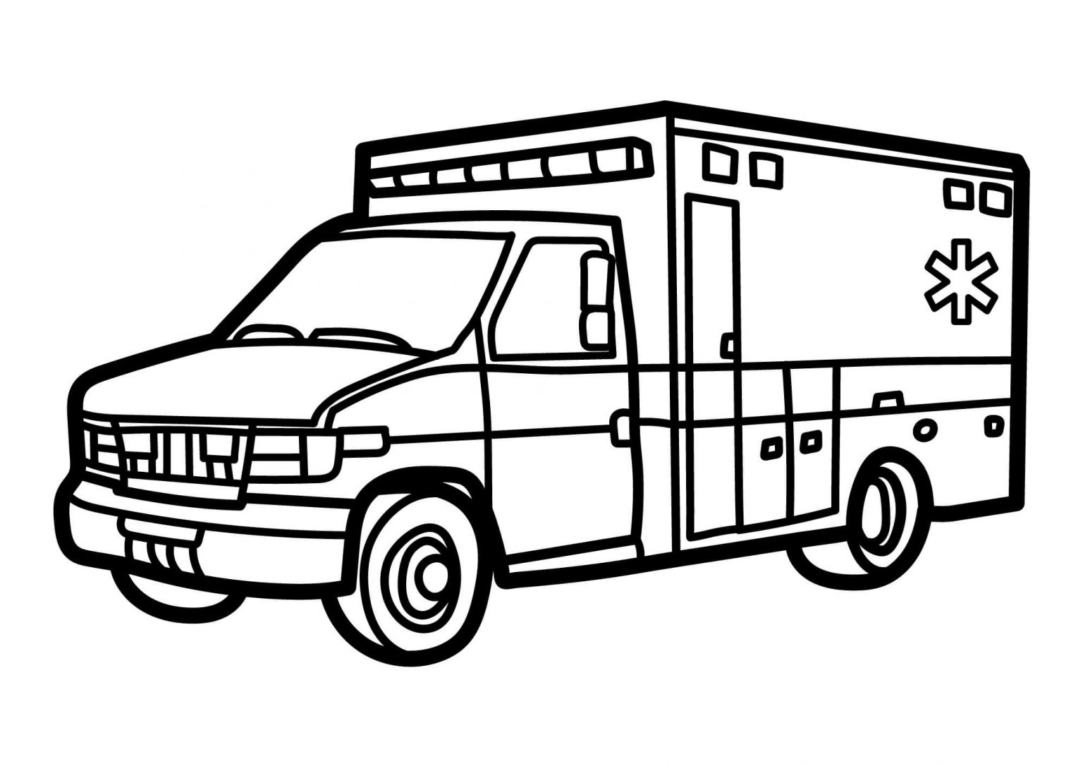  Krankenwagen Ausmalbilder zum Ausdrucken (100% Kostenlos) - Kokoprint.com Motiv 