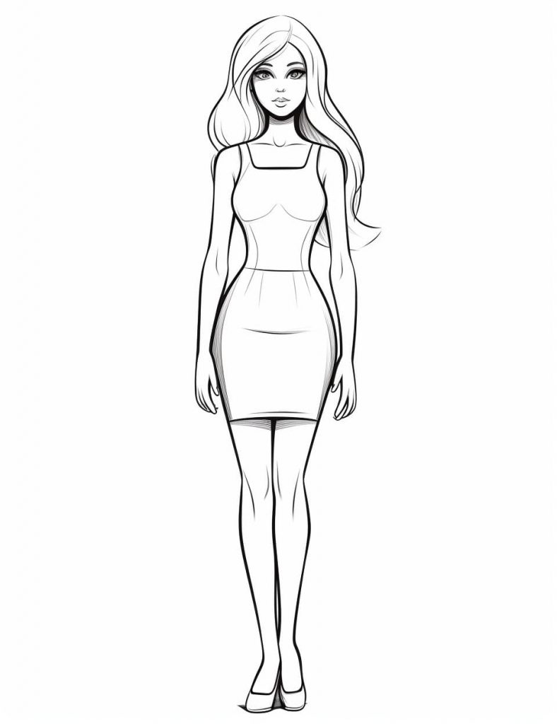 Barbie Doll Color Sheet (Free + Printable)