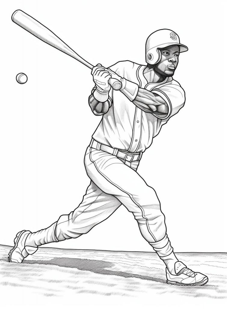 Baseball Color Sheet (Free Printable) Kokoprint com