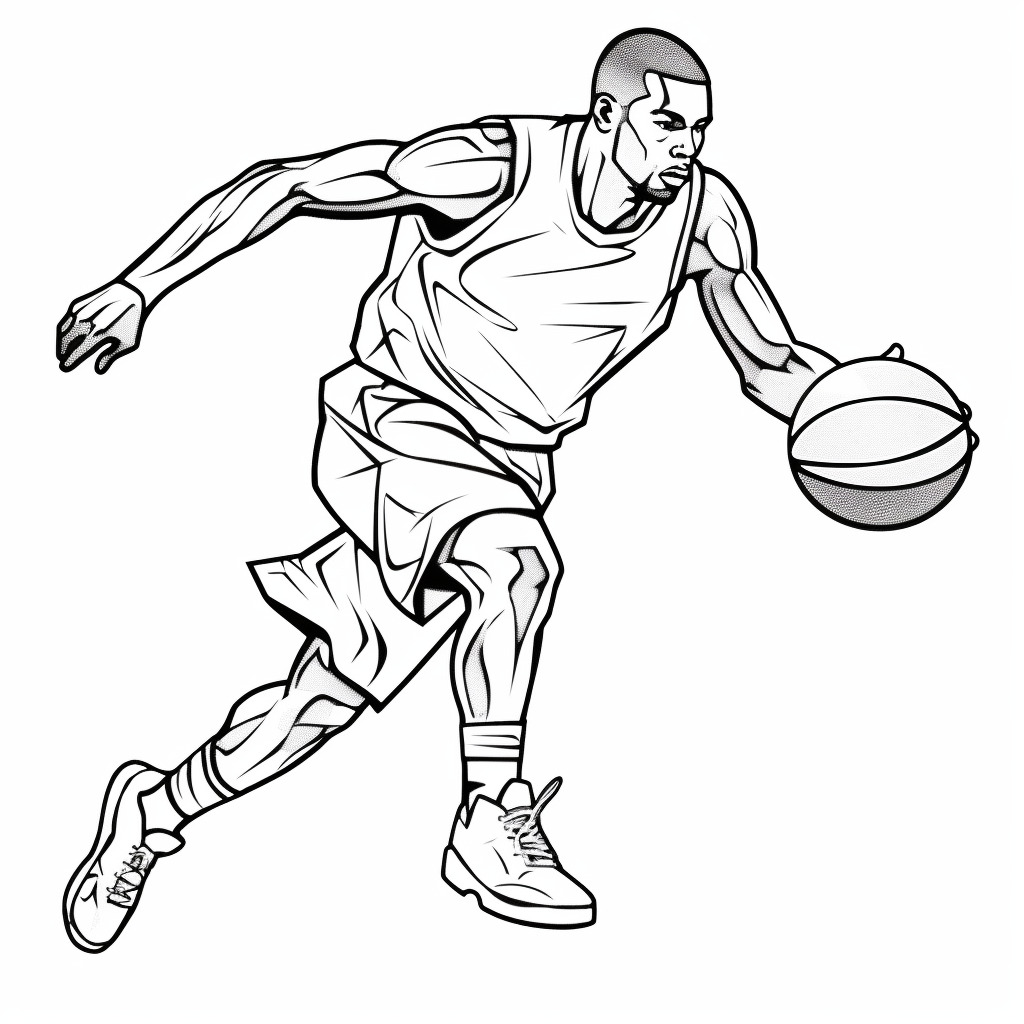 Basketball Color Sheet (Free & Printable)