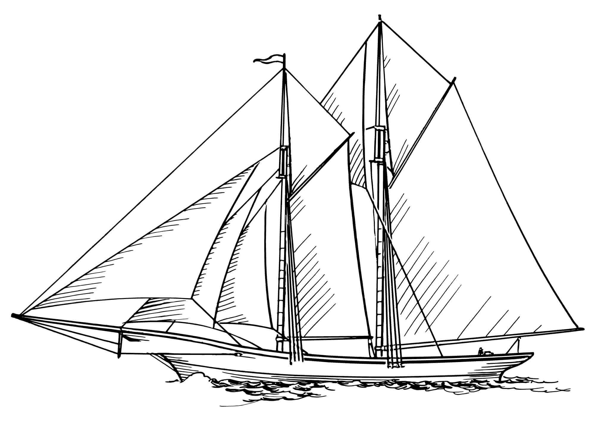 sailboat printable coloring pages