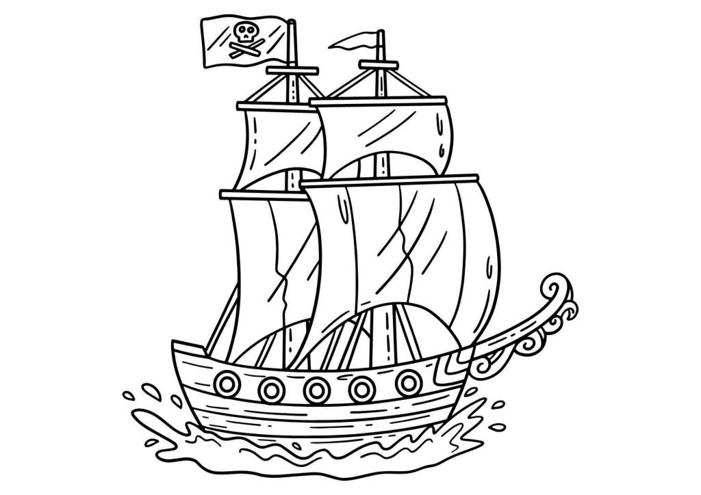  Boot Ausmalbilder (100% Kostenlos zum Ausdrucken) - Kokoprint.com Motiv 