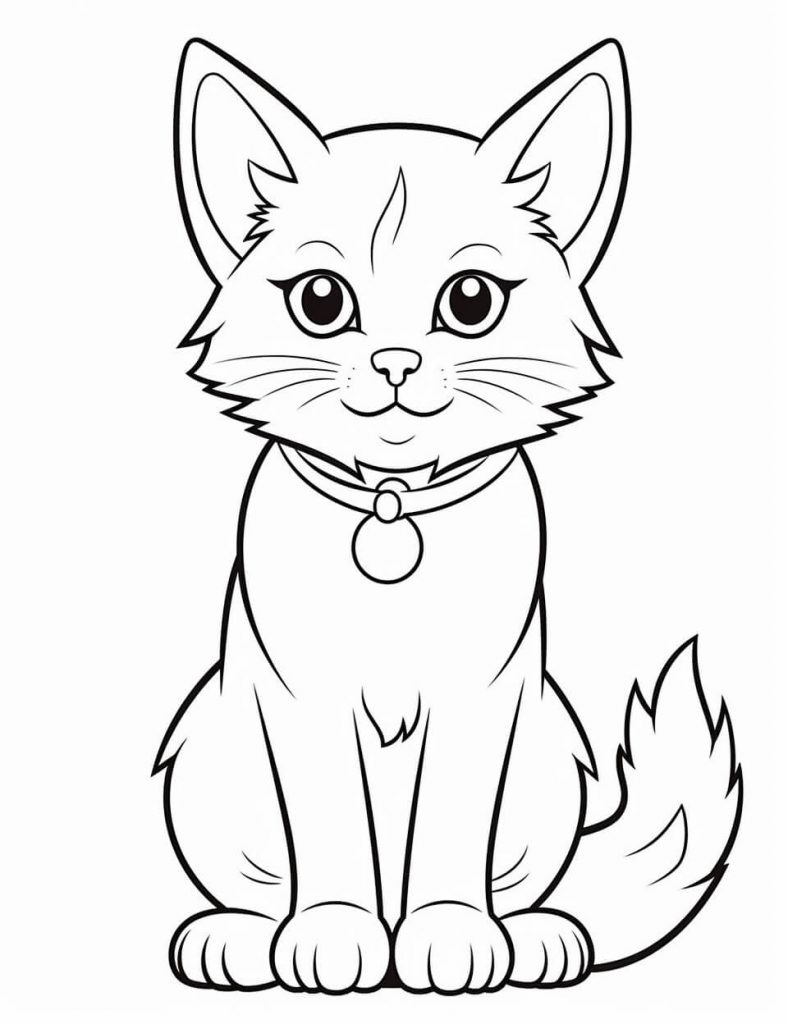 Cat Color Sheets (Free Printable)