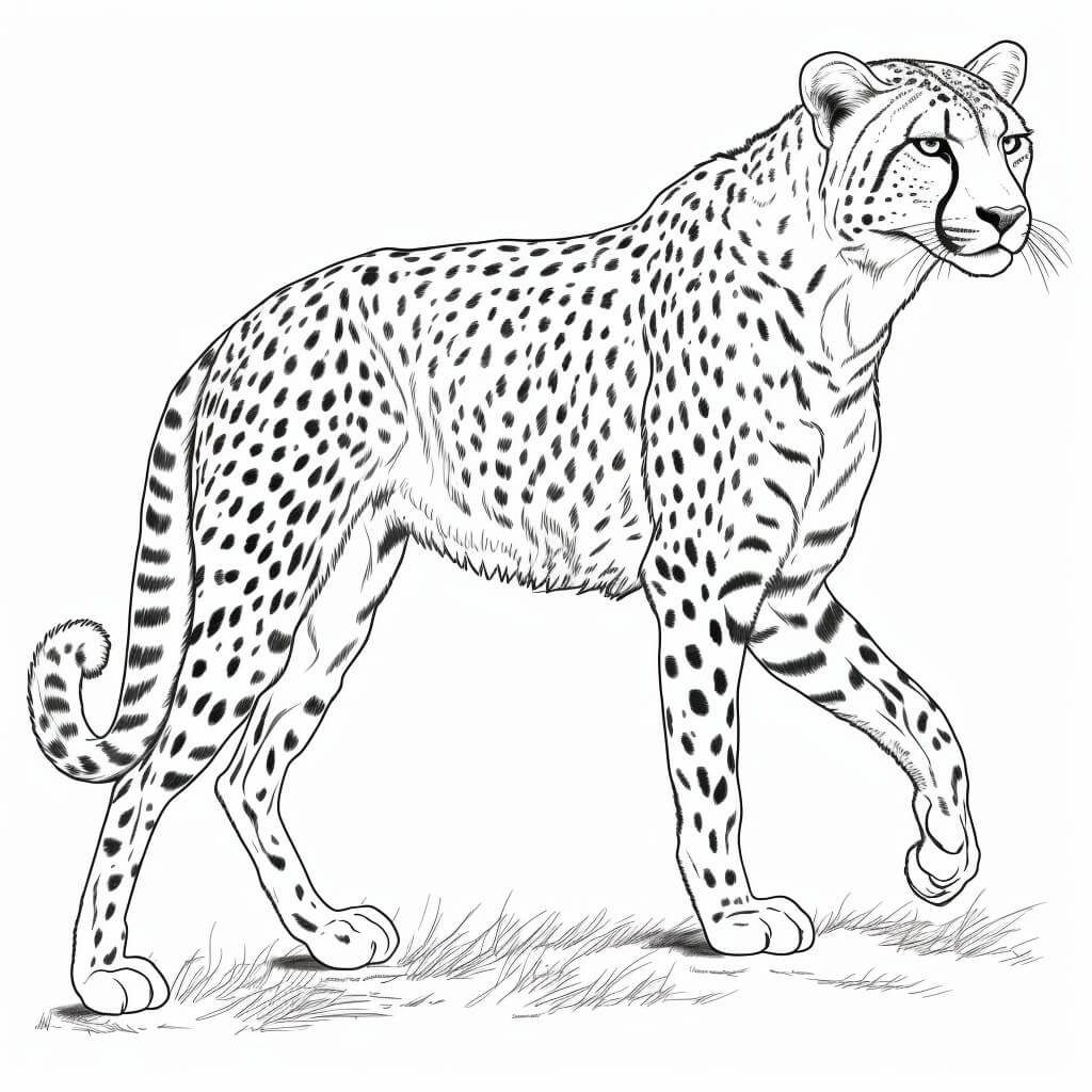 Cheetah Color Sheets (Free & Printable)