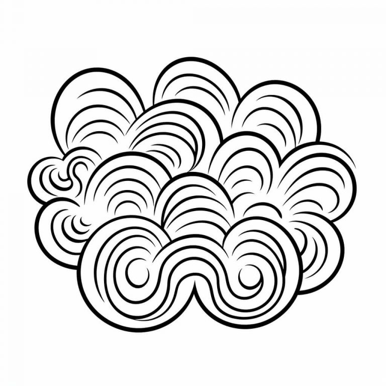 Clouds Color Sheets (Free + Printable)