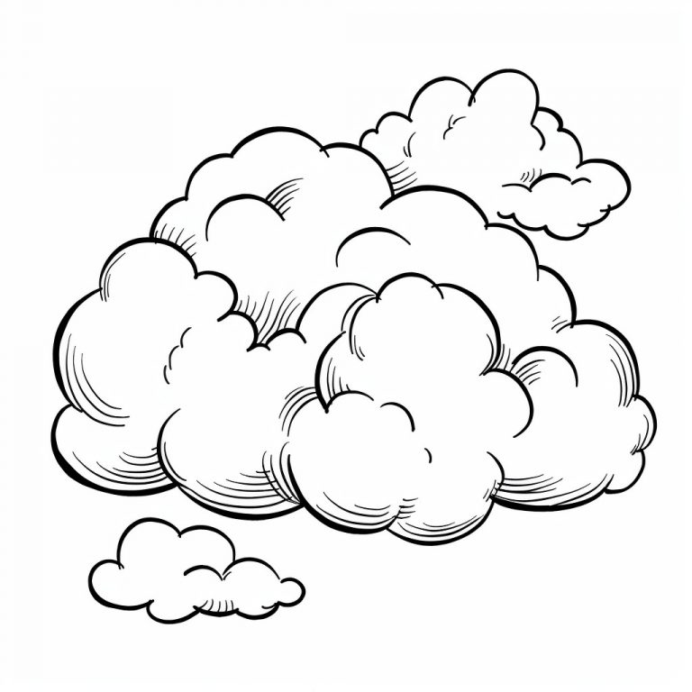 Clouds Color Sheets (Free + Printable)