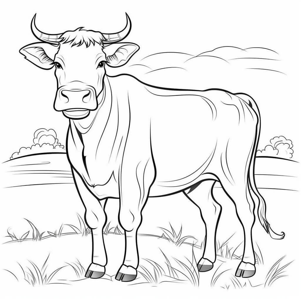 Cow pictures to color (Free & Printable)