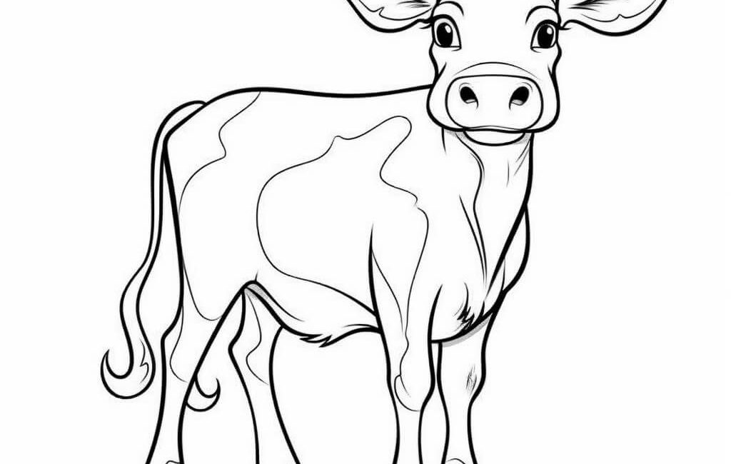 cow coloring sheet free printable