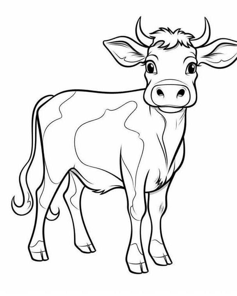 cow coloring sheet free printable