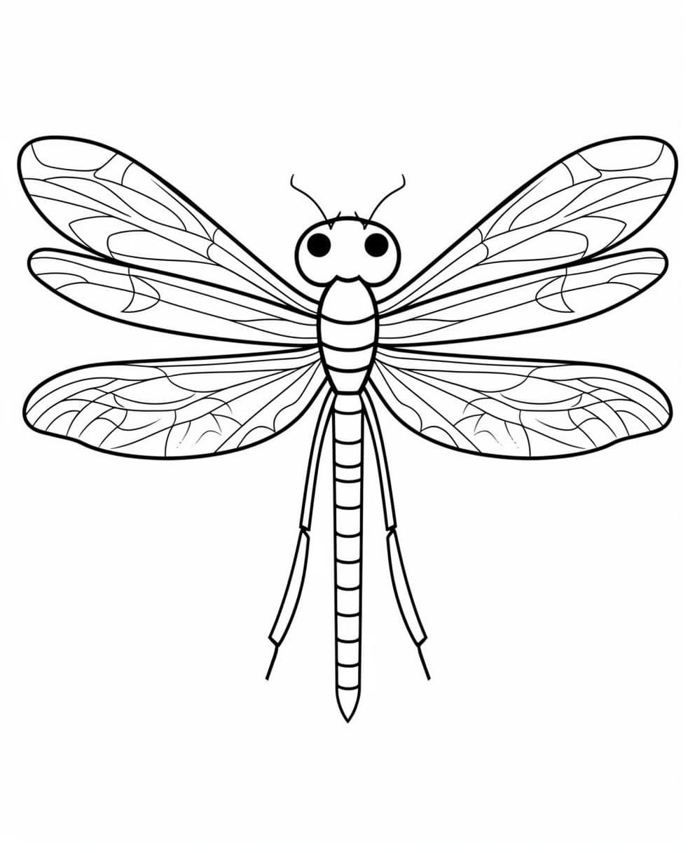 Dragonfly coloring sheets (free & printable) | Kokoprint.com