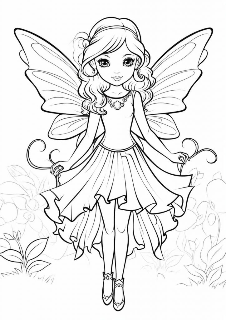 Fairy Color Sheets (Free & Printable) | Kokoprint.com