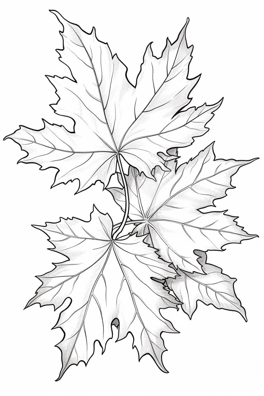 Fall leaves pictures to color (free & printable)