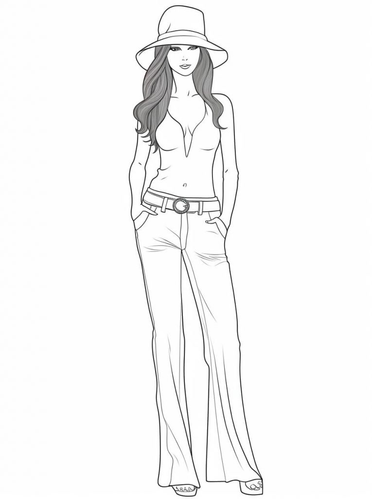 Fashion Coloring Sheet Free - Fashion Coloring Page Free Printable 6 Min 765x1024 