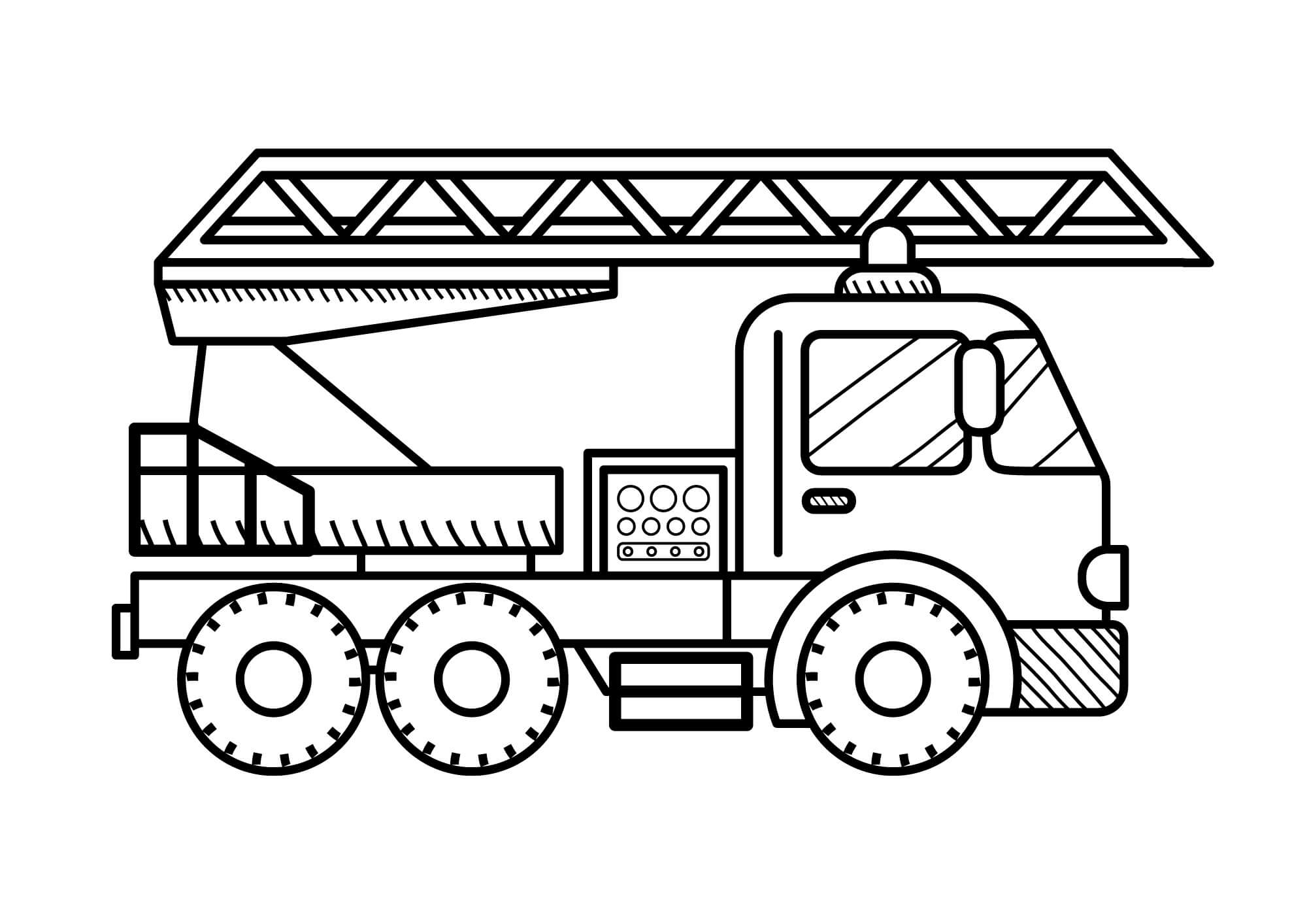 Fire Truck Color Sheet (Free + Printable)