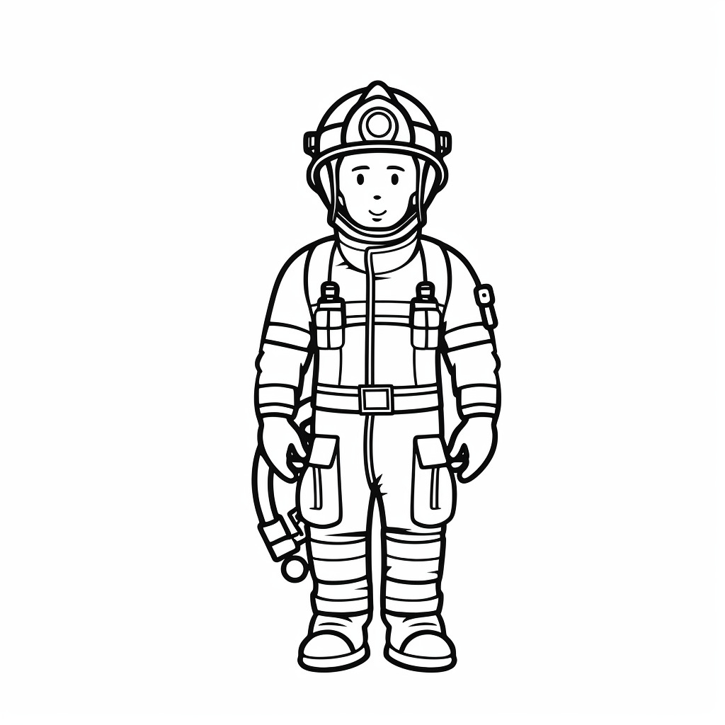 Firefighter pictures to color (free to print)