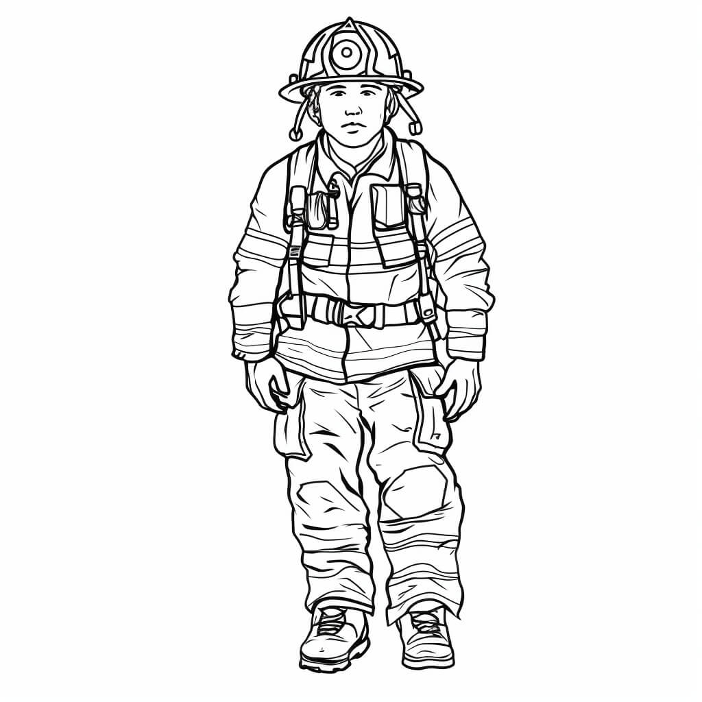 Firefighter pictures to color (free to print)