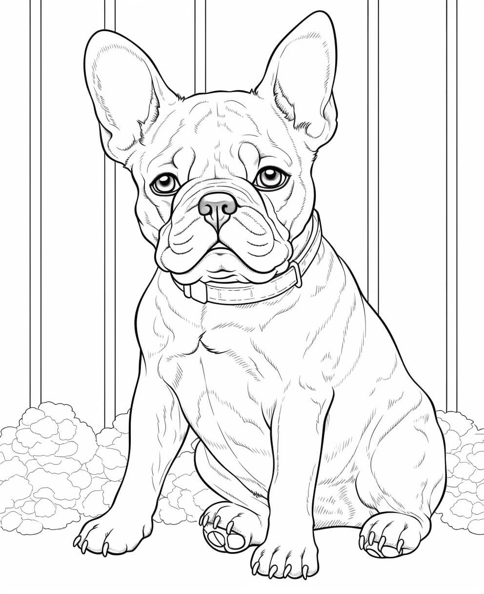 French bulldog Color Sheets (Free & Printable)