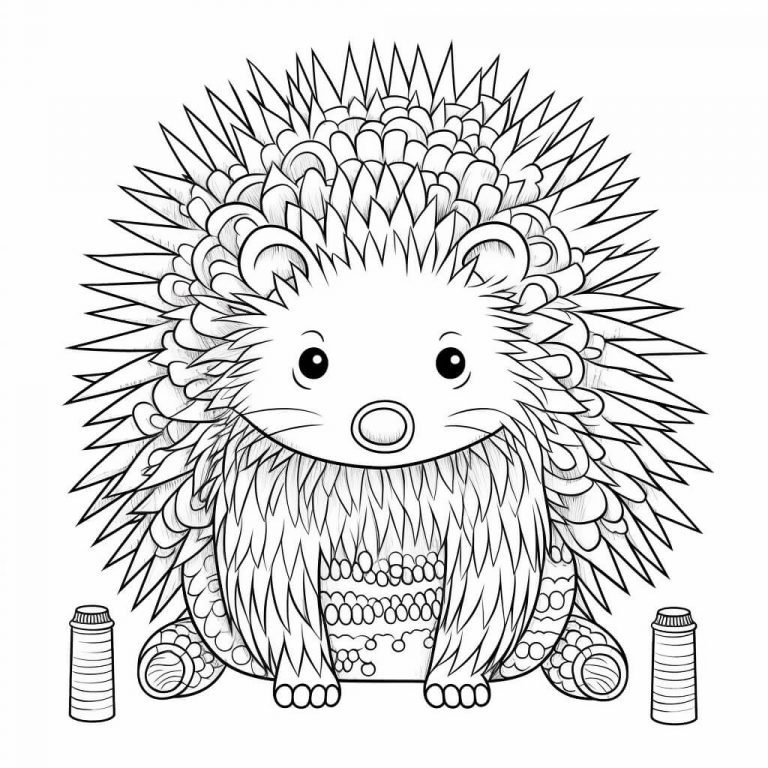 Hedgehog Color Sheets (Free & Printable)
