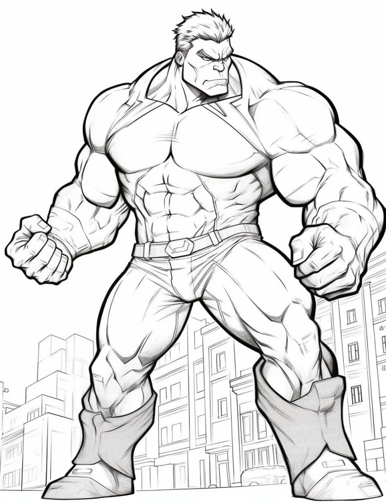 Hulk Color Sheet (Free + Printable)