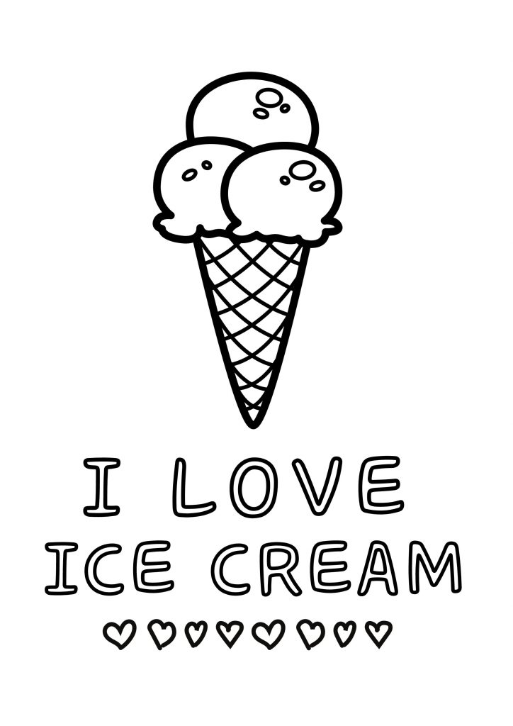 Ice Cream Color Sheet