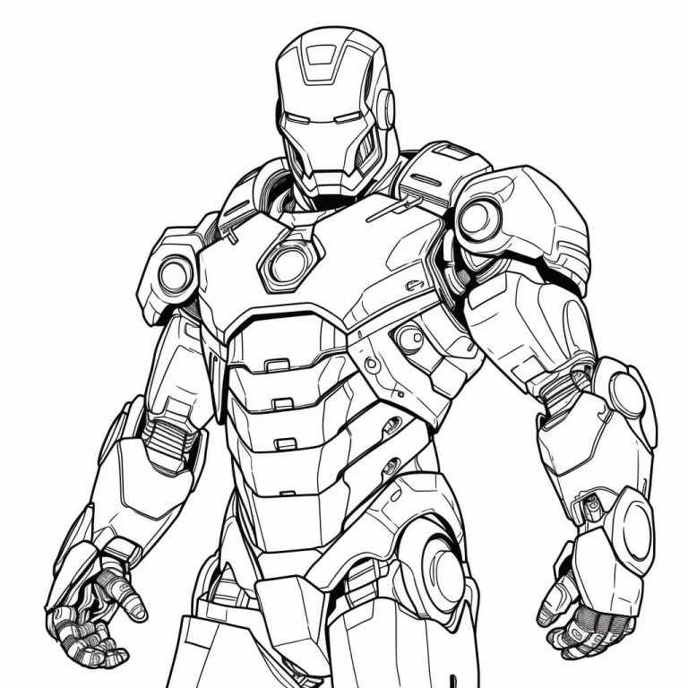 Iron Man Color Sheet (Free + Printable)