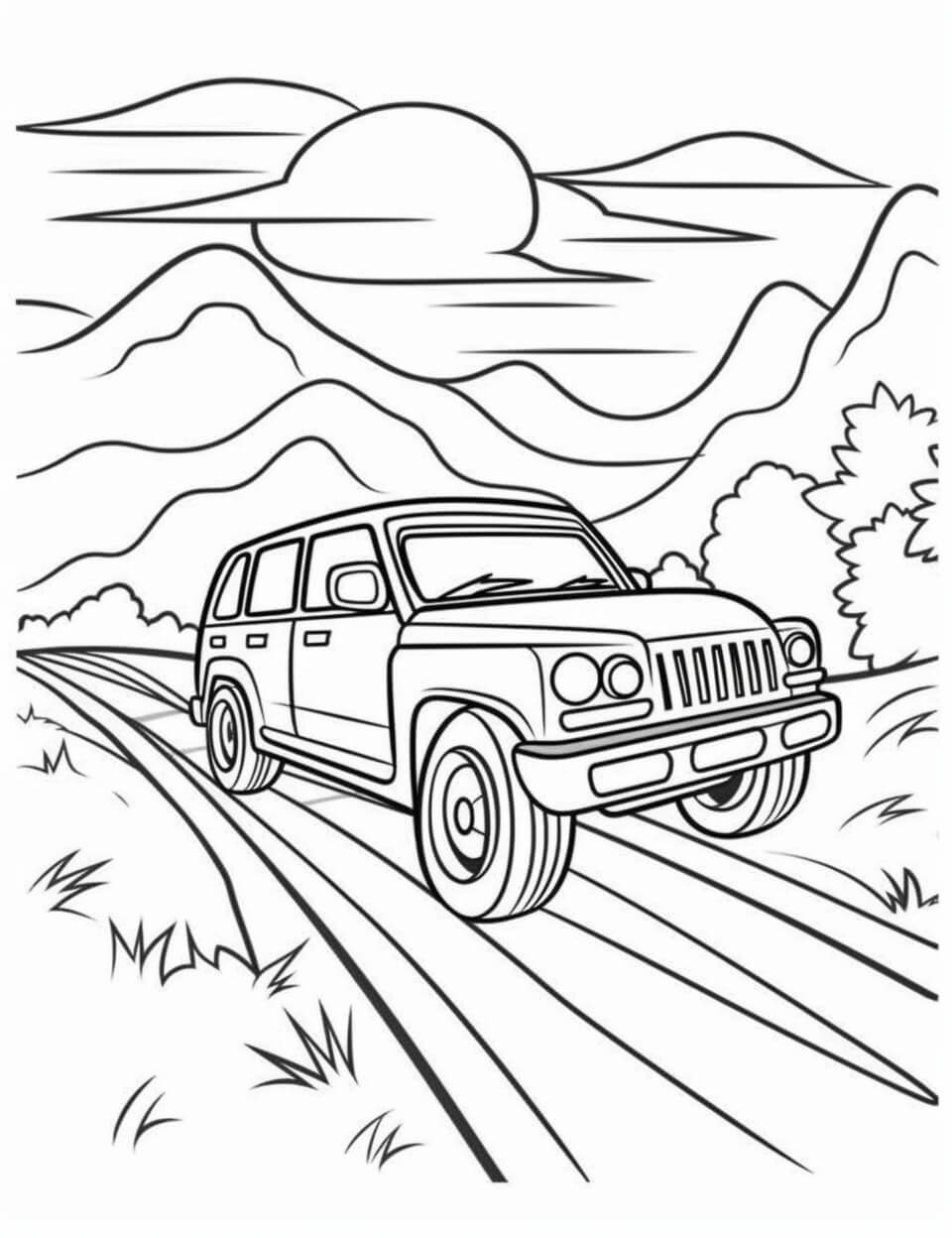 Jeep coloring sheets (free & printable)