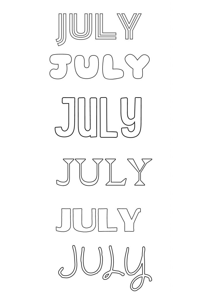 July Color Sheets (Free & Printable)