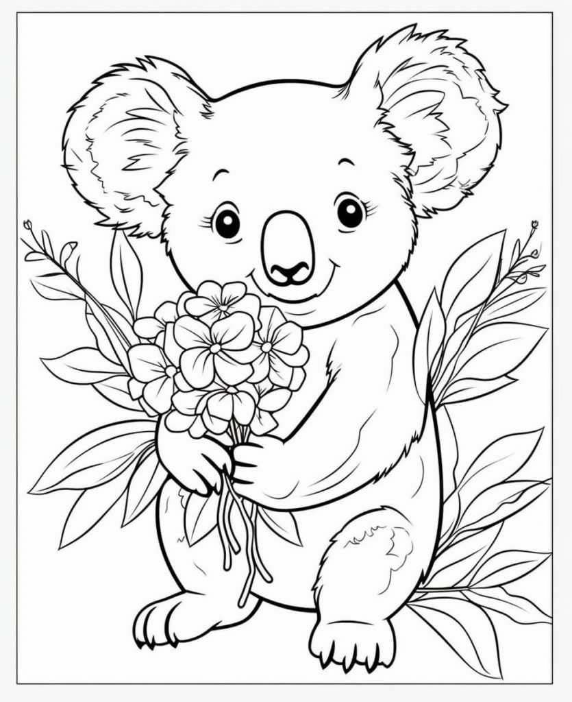  Koala Ausmalbilder (100% Kostenlos zum Ausdrucken) - Kokoprint.com Bildidee 