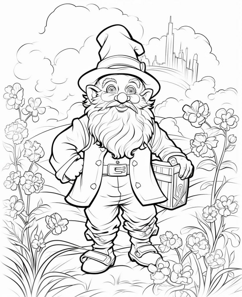 Leprechaun images to color (free printable)