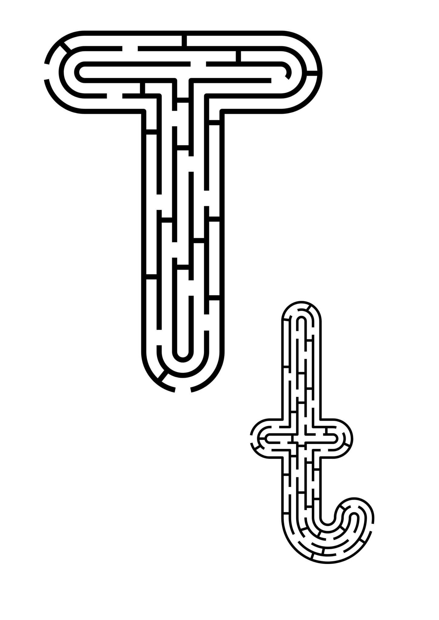 Letter T Coloring Sheet (Free + Printable)