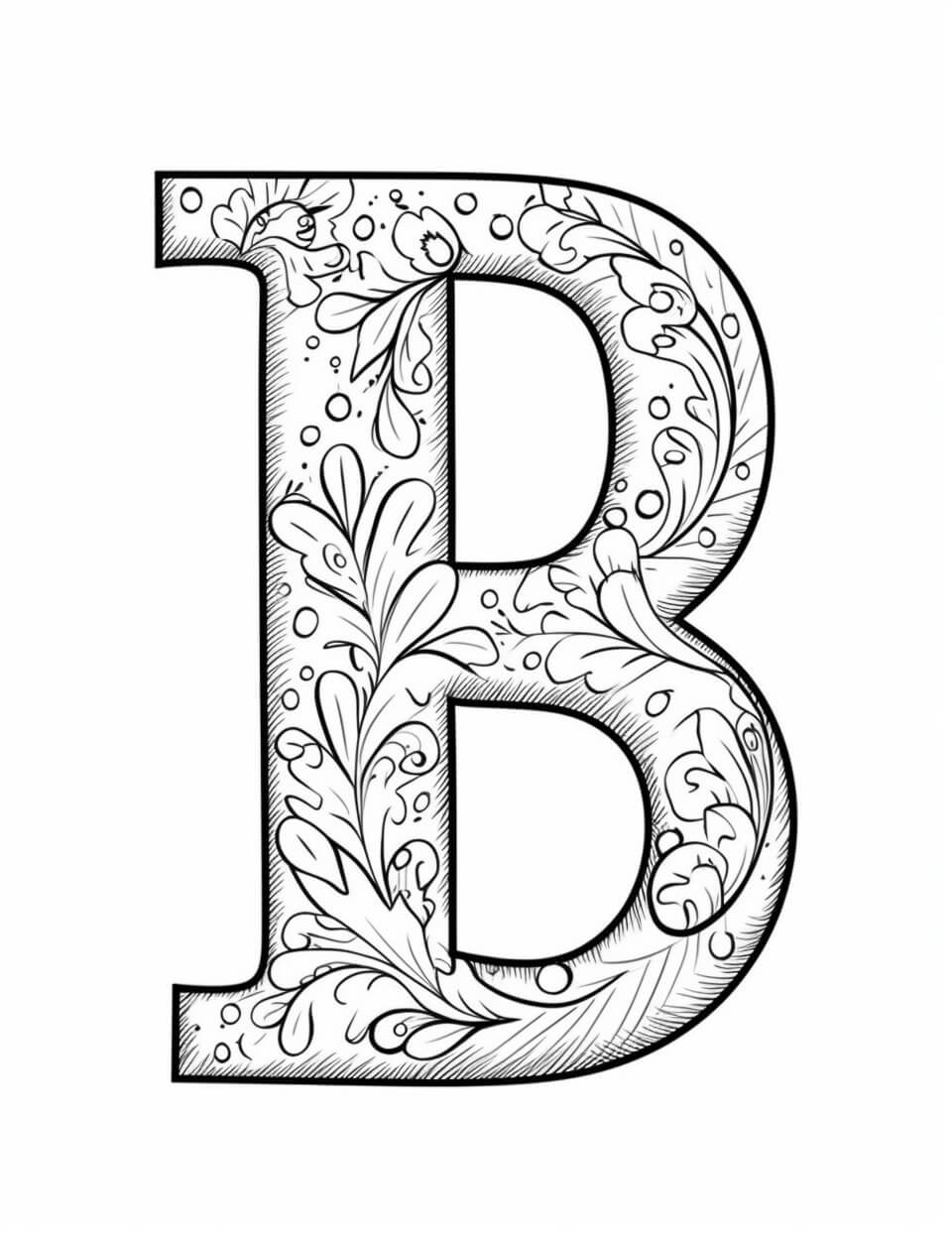 Letter B Coloring Sheet (Free + Printables)