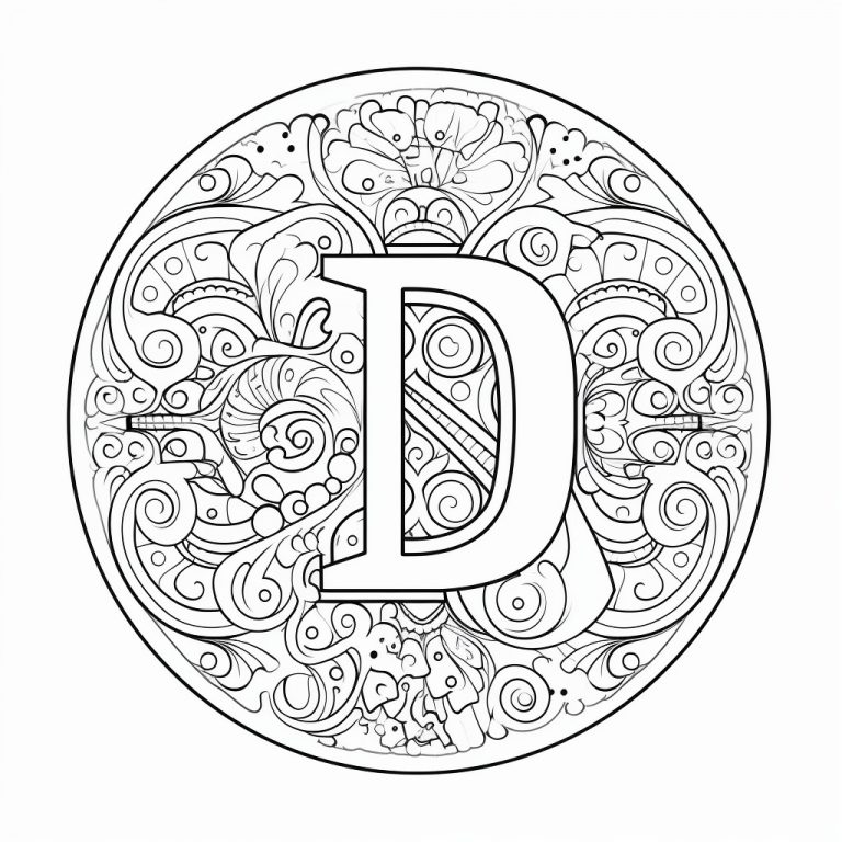 Letter D Coloring Sheet (Free + Printables)