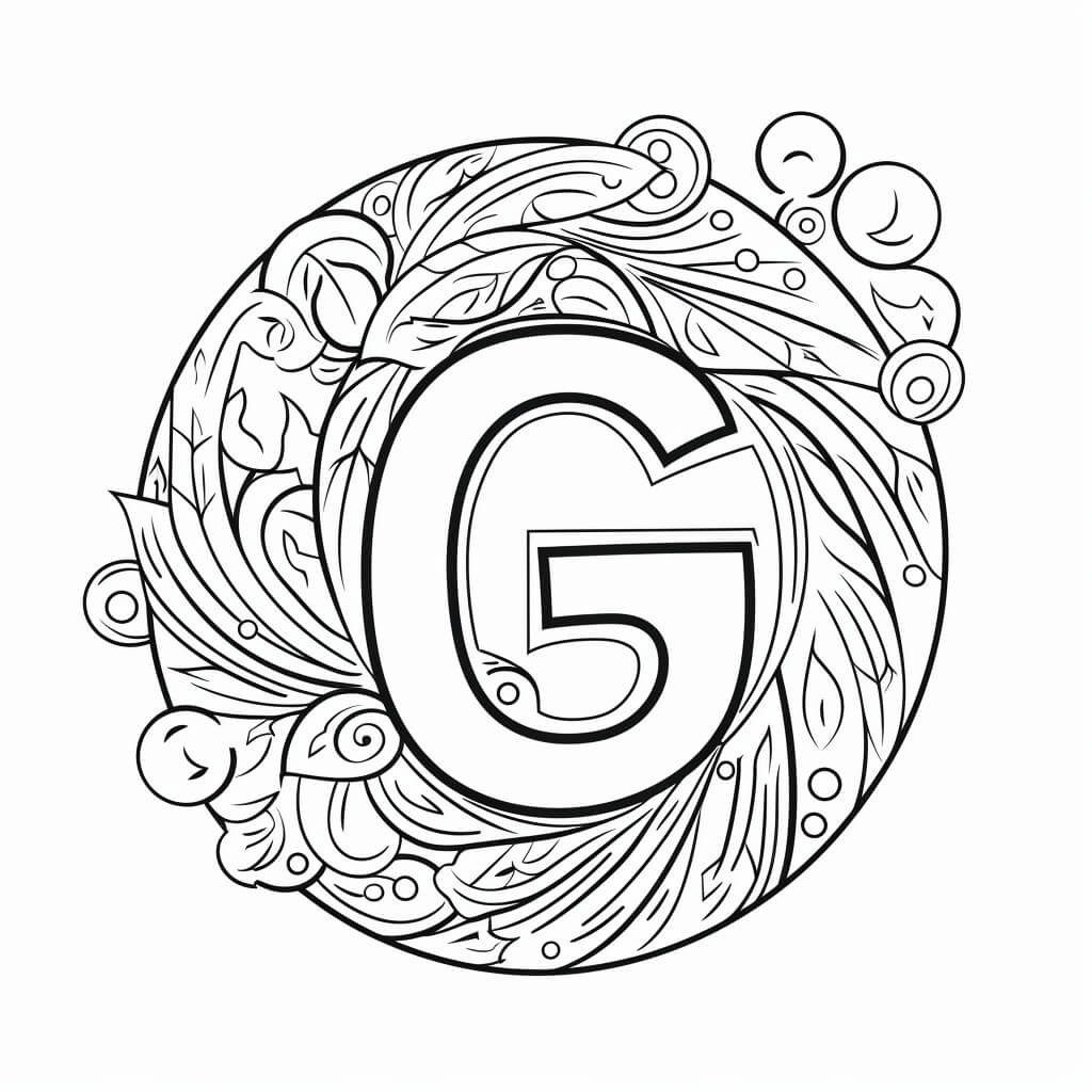 Letter G coloring pages (free & printable) - Kokoprint.com
