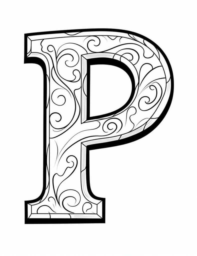 Letter P Coloring Sheet (Free + Printable)