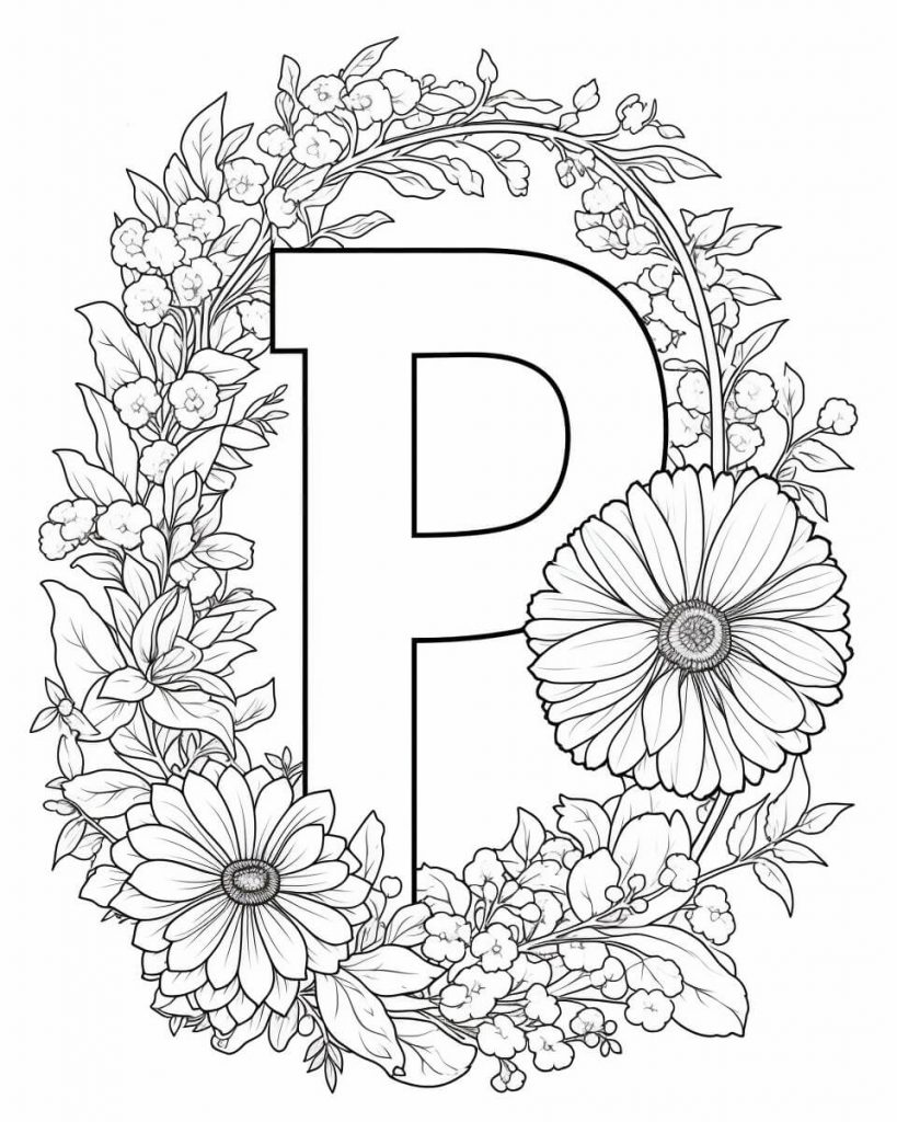 Letter P Coloring Sheet (Free + Printable)