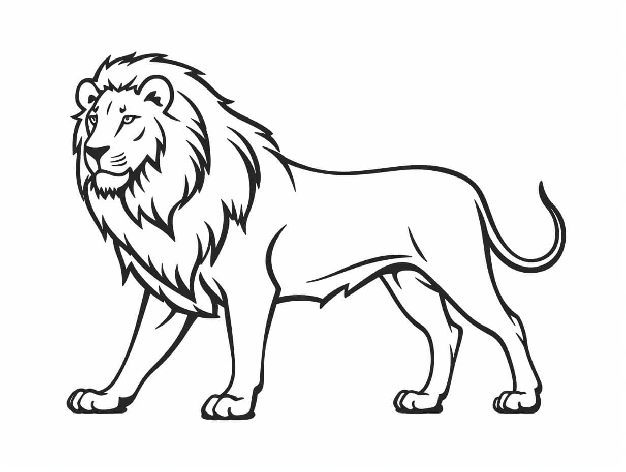 Lion Color Sheets (Free & Printable)