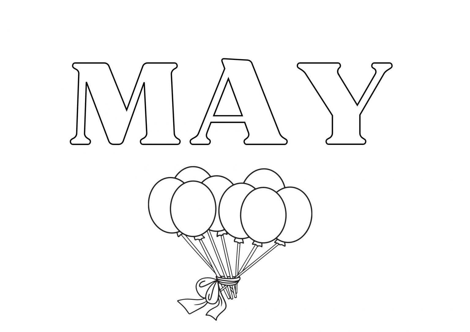 May Color Sheets Free amp Printable - May Coloring Sheet Free Printable 1536x1086 