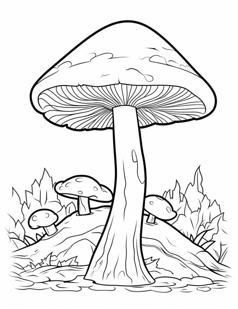  Pilz Ausmalbilder (100% Kostenlos zum Ausdrucken) - Kokoprint.com Motiv 