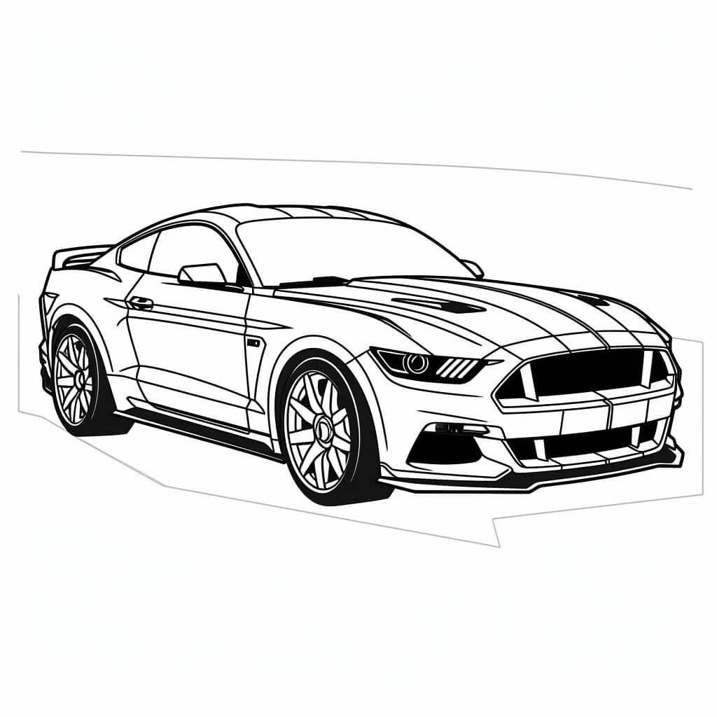 Ford Mustang Coloring Pages (Free & Printable)