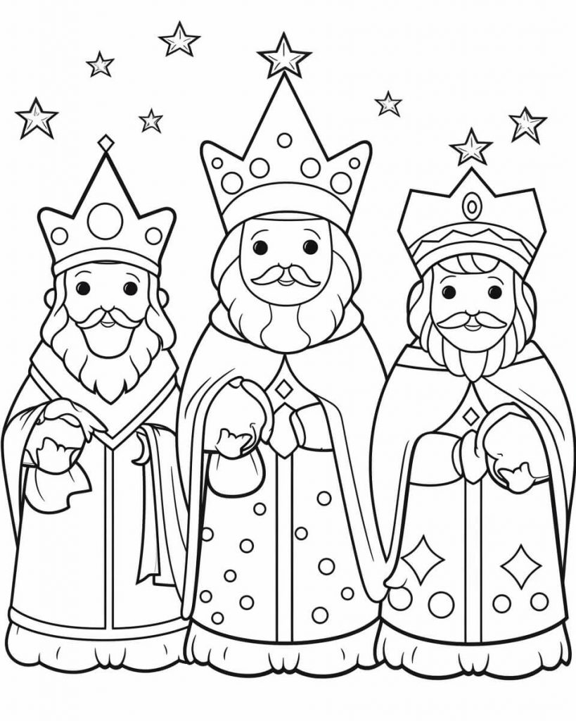 Nativity Scene Coloring Sheets (Free to print)
