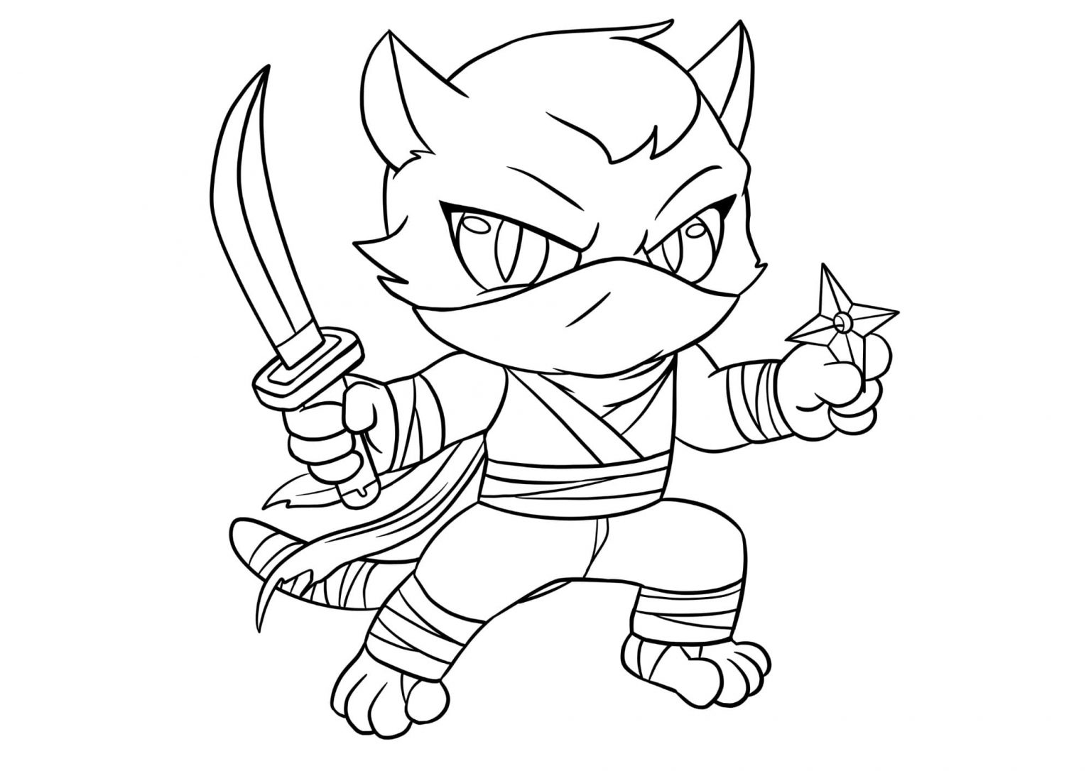 Ninja Color Sheet (Free + Printable)