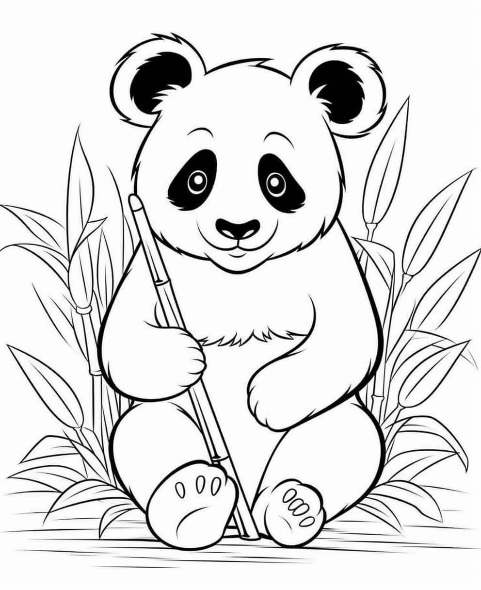 Panda Color Sheets (Free & Printable)