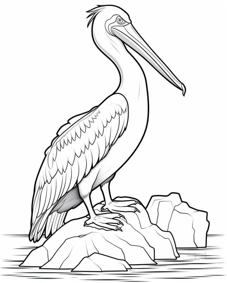 Pelican Colouring Sheets (Free & Printable)