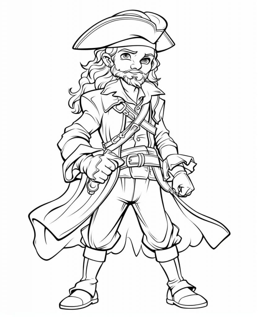 Pirate Color Sheet (Free + Printable)