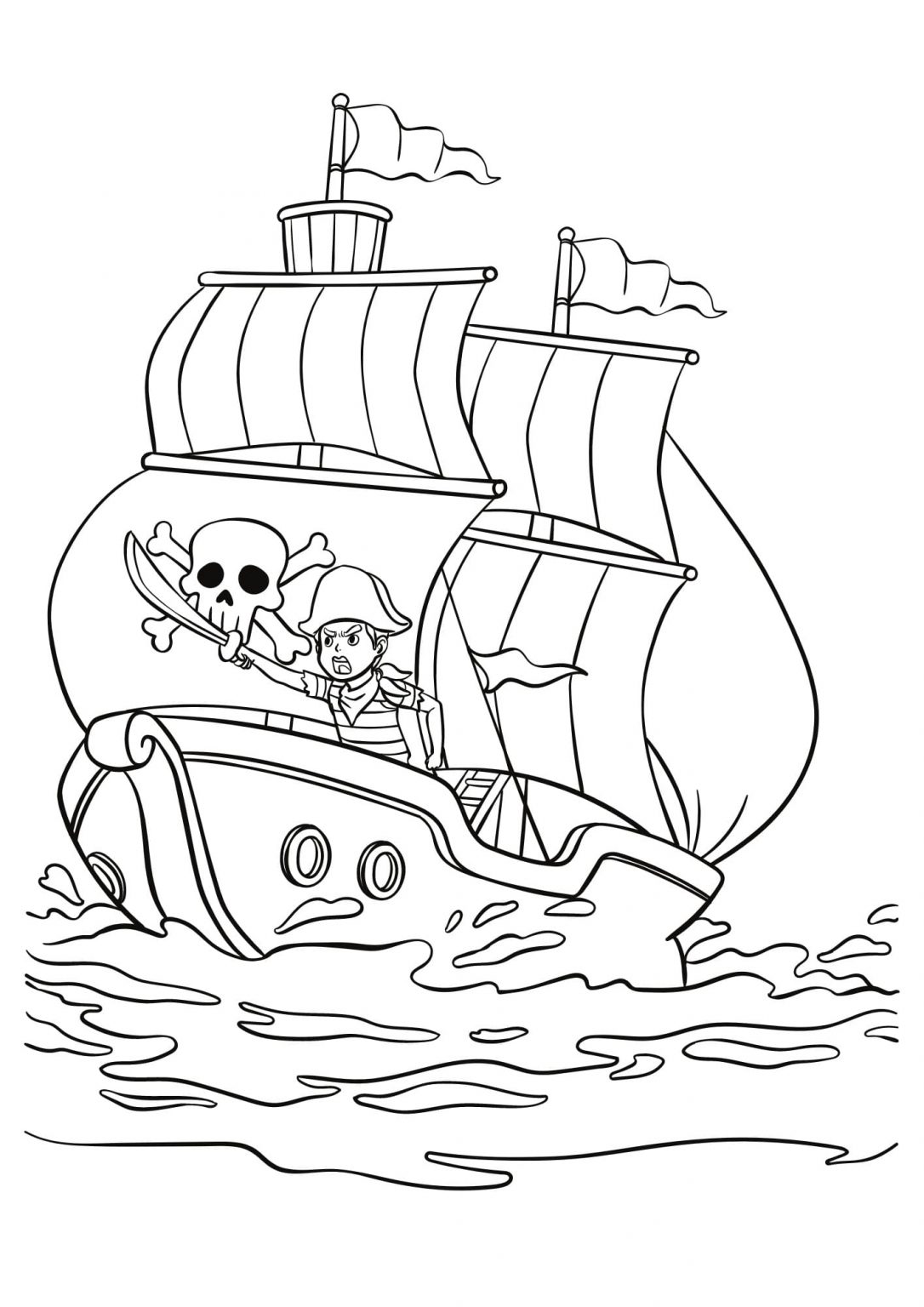 Pirate Color Sheet (Free + Printable)