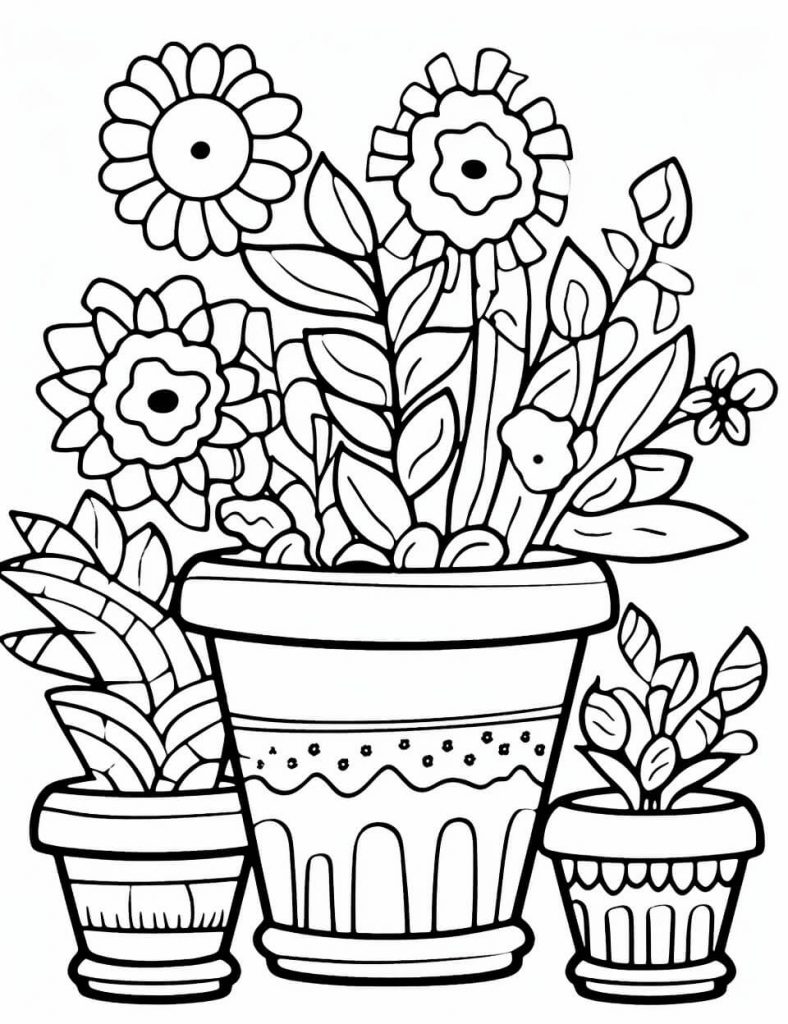 Plants Color Sheets (Free + Printable)
