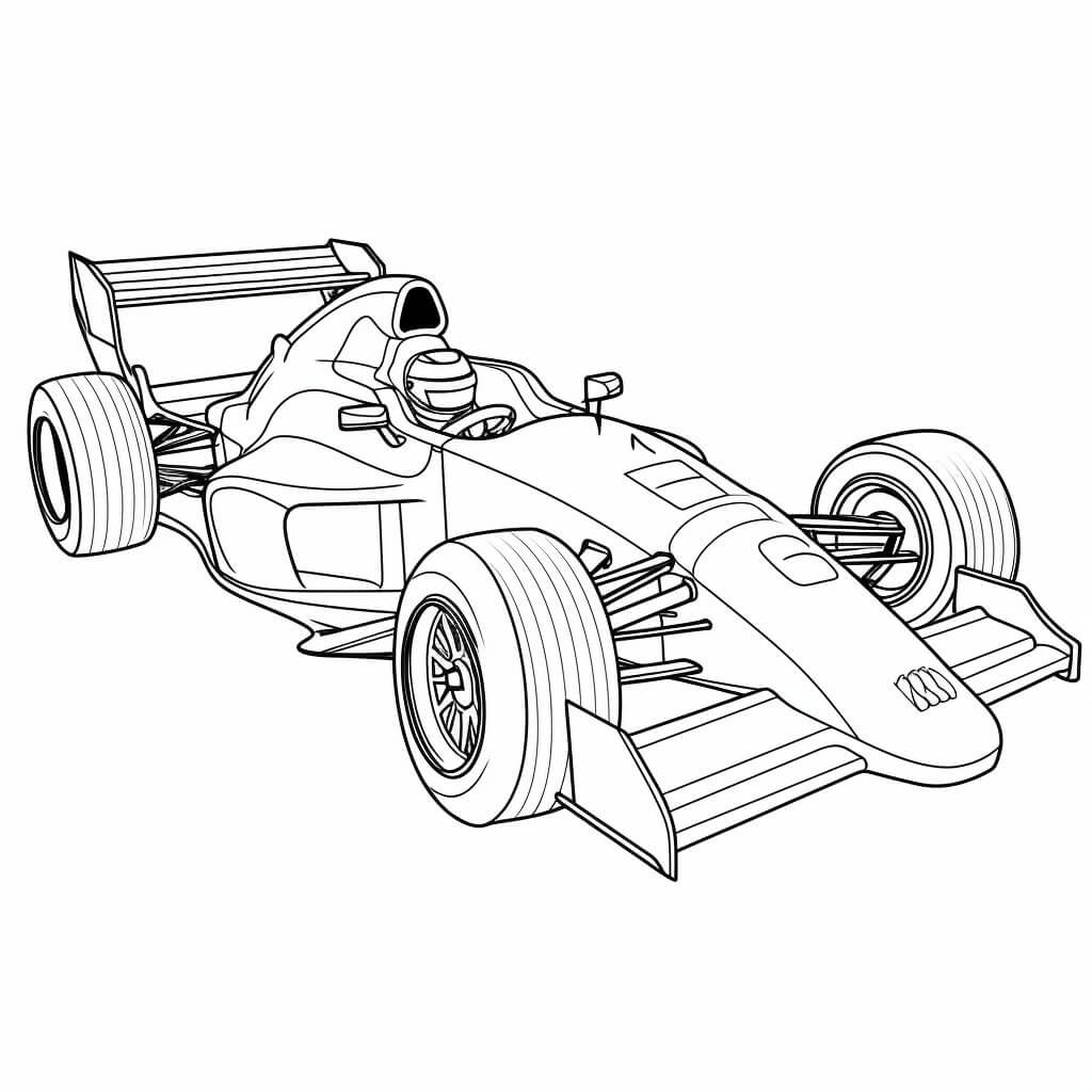 Race Car Color Sheet (Free + Printable)