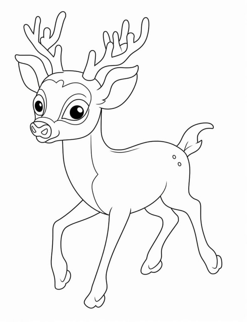 Reindeer Color Sheets (Free & Printable)