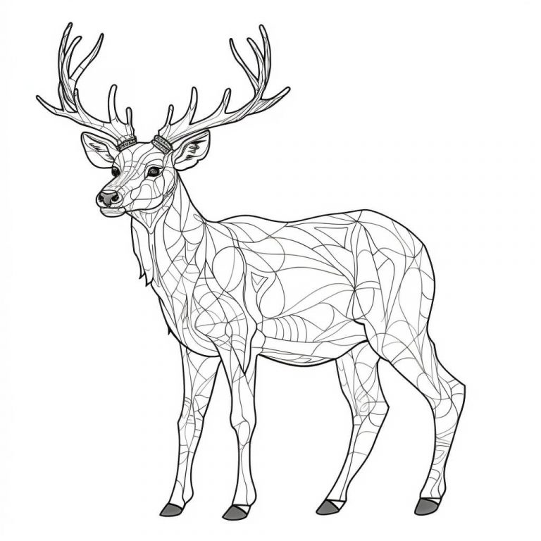 Reindeer Color Sheets (Free & Printable)