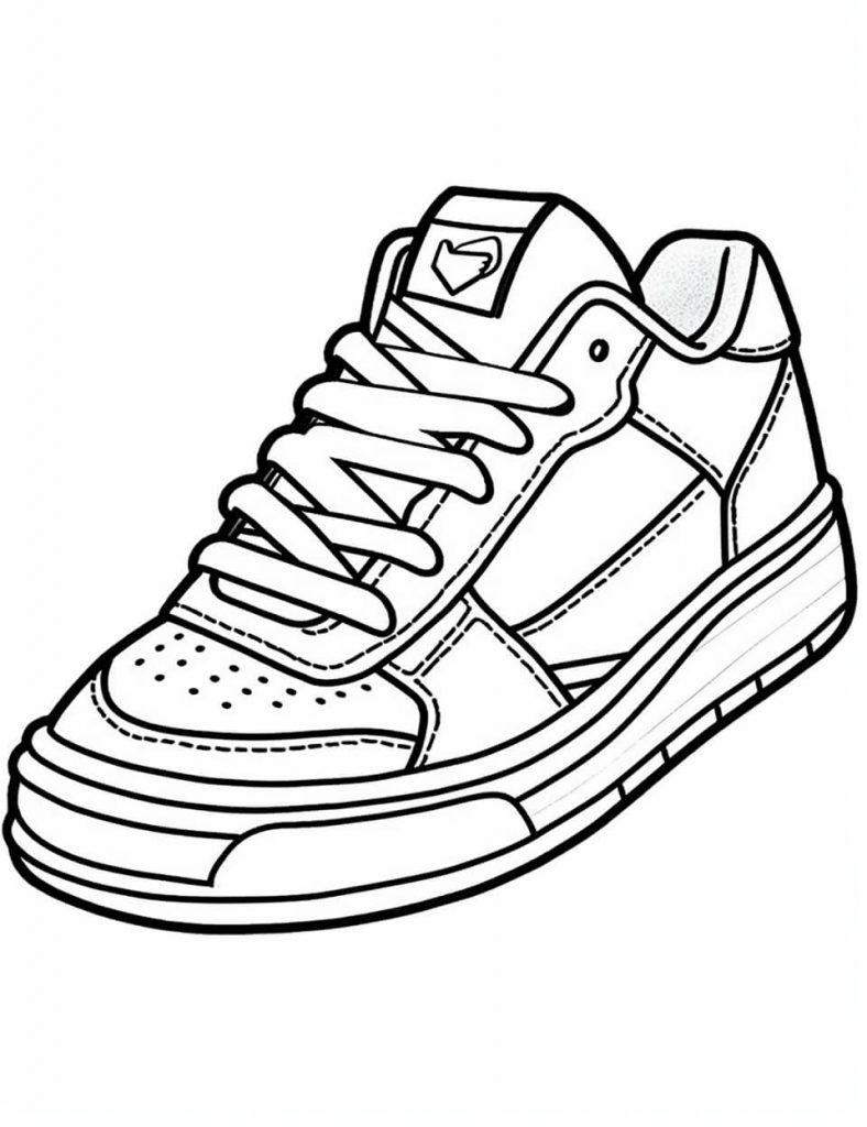 Shoes coloring pages (free & printable)